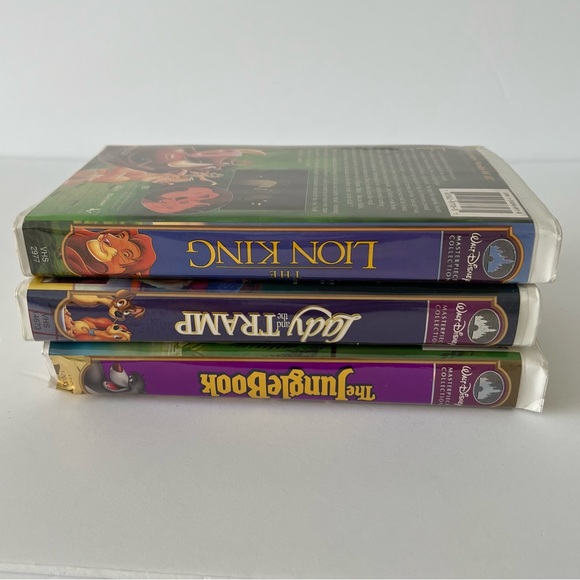 Vintage Disney VHS set 3 bundle The King Lion, Lady & the Tramp, The Jungle Book - Picture 11 of 15